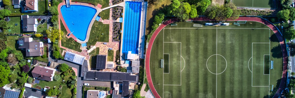 Freibad Niedersprockhoevel Das Freibad in Niedersprockhövel von oben