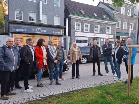 Die Teilnehmerinnen und Teilnehmer der Ortsbegehung der Mittelstraße in Gevelsberg, Oktober 2024