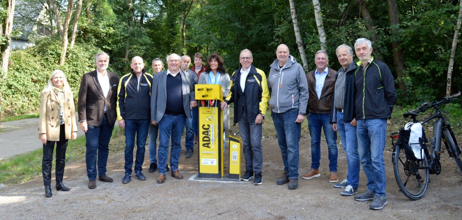 Die neue Radservicestation wird offiziell eingeweiht