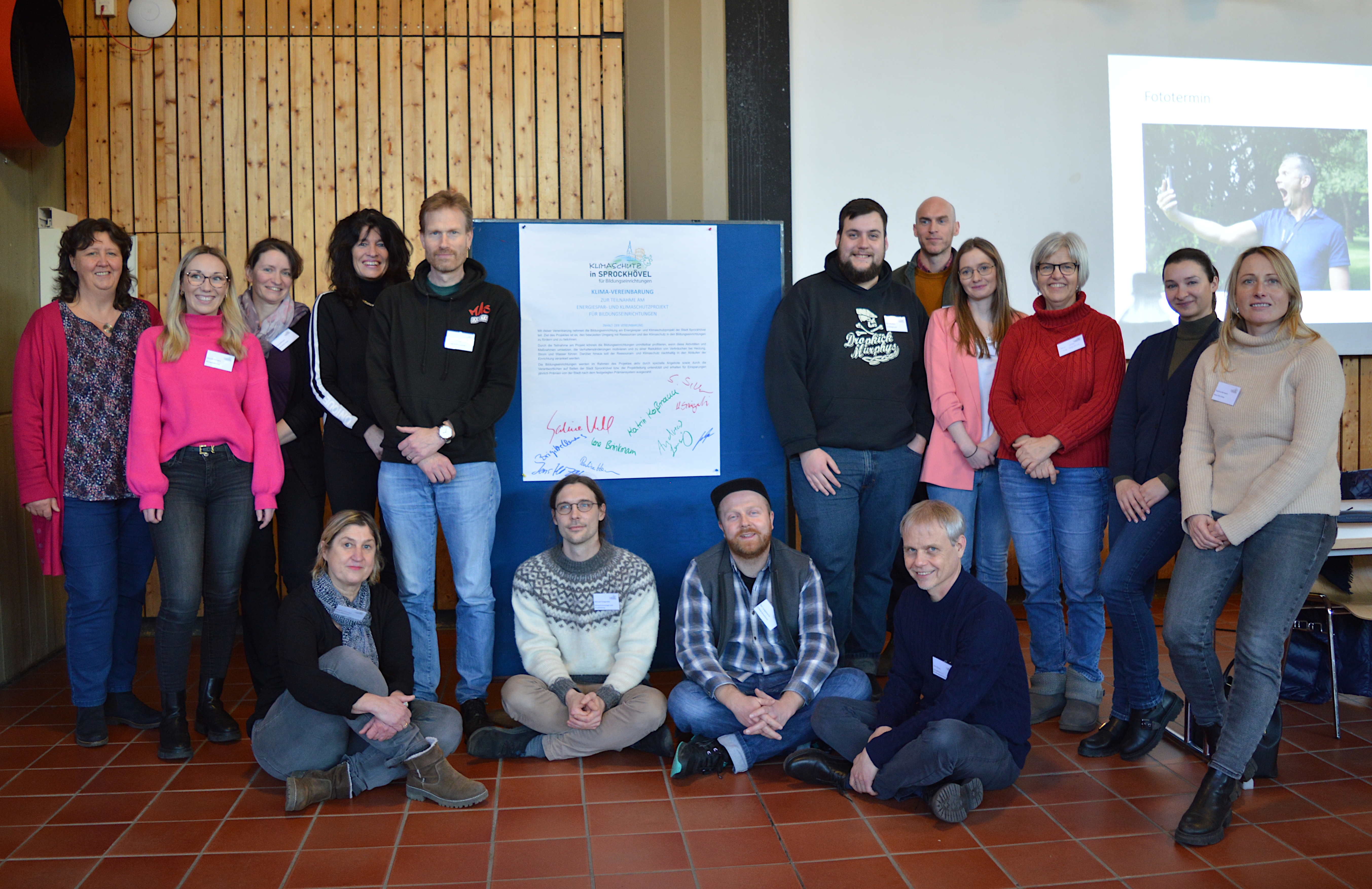 Teilnehmer am Klimaschutzprojekt in Sprockhövel, Januar 2024