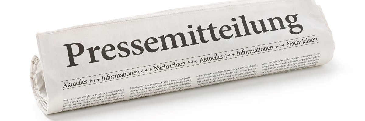 PantherMedia 13883699 Zeitungsrolle mit der Überschrift Pressemitteilung