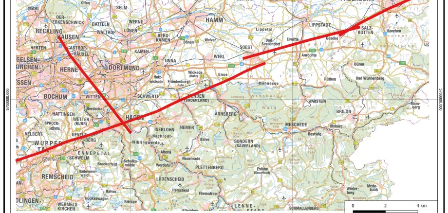 Übersichtskarte Westfälischer Hellweg