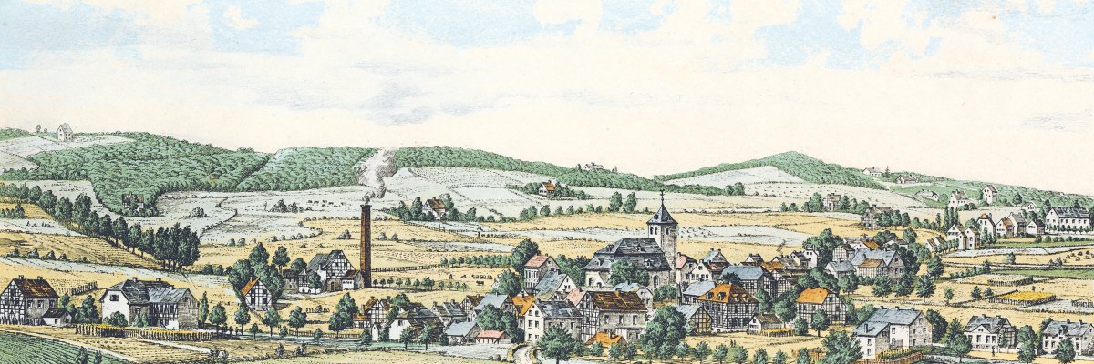 Ansicht 1875 Farbradierung Ansicht 1875 Farbradierung
